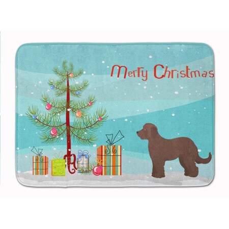 Carolines Treasures Brown Goldendoodle Christmas Tree Machine Washable Memory Foam Mat CK3838RUG